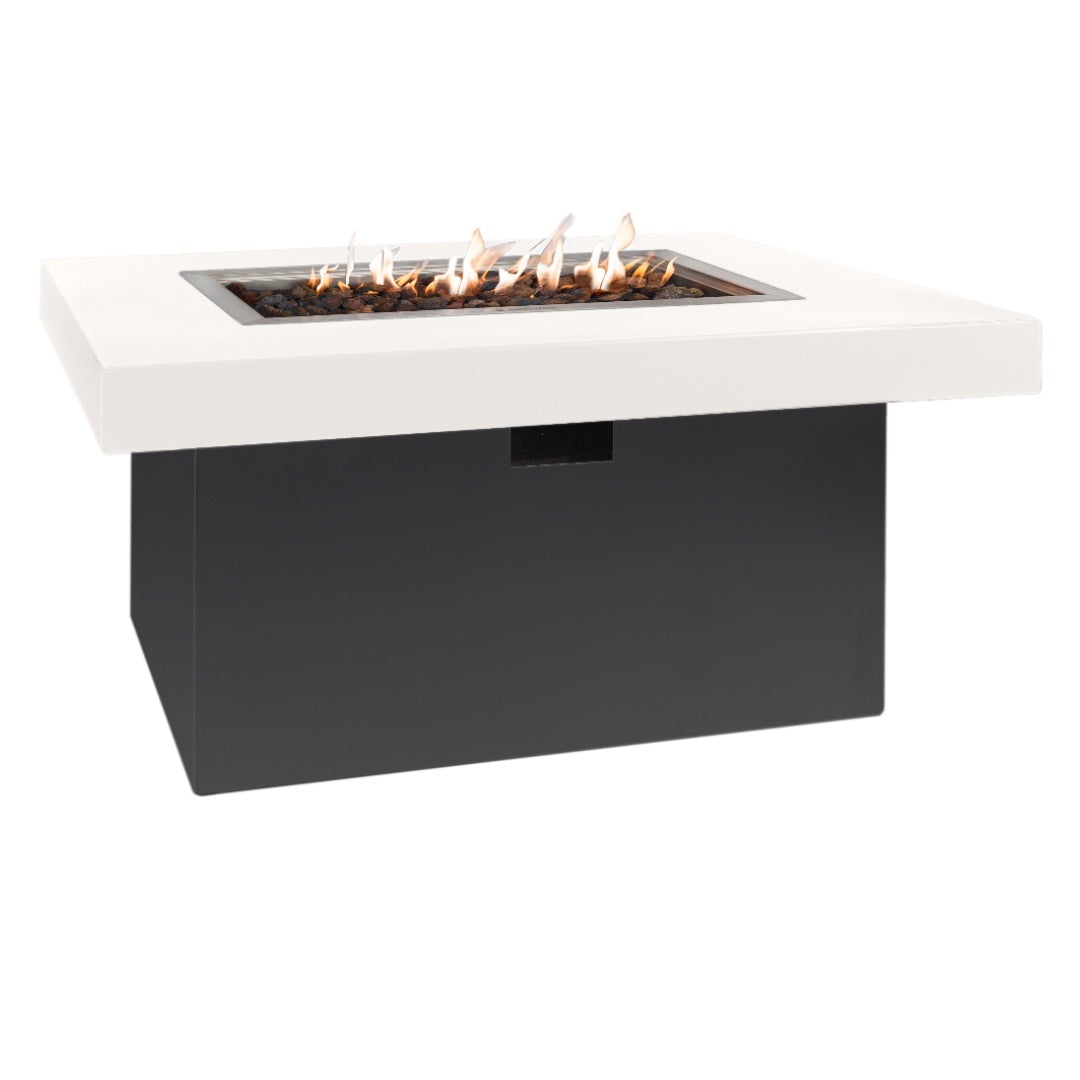Easyfires Milano Vuurtafel Rechthoek - Wit / Antraciet(Propaangas/RAL 9016 (verkeerswit)/RAL 7021 (antraciet))