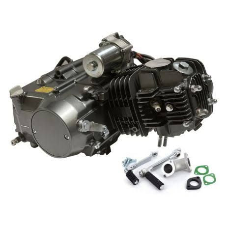 Moteur 4T YX 125cc - démarrage electrique haut(Argent/Noir)