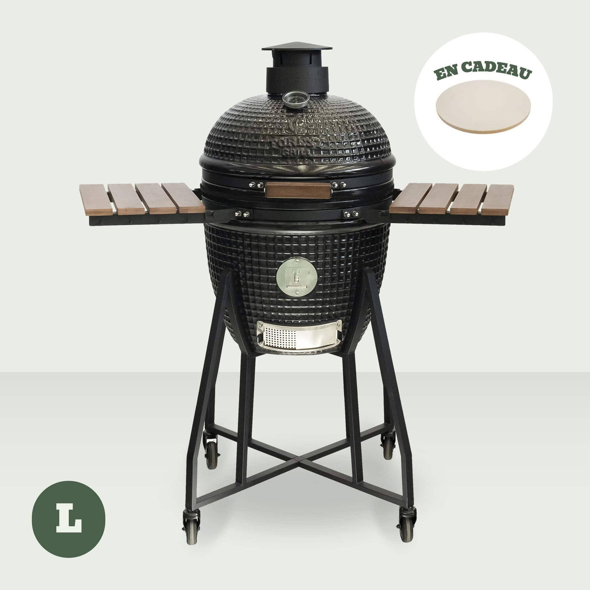Kamado Forest-Grill L 18 18 = taille standard(Noir/Marron)