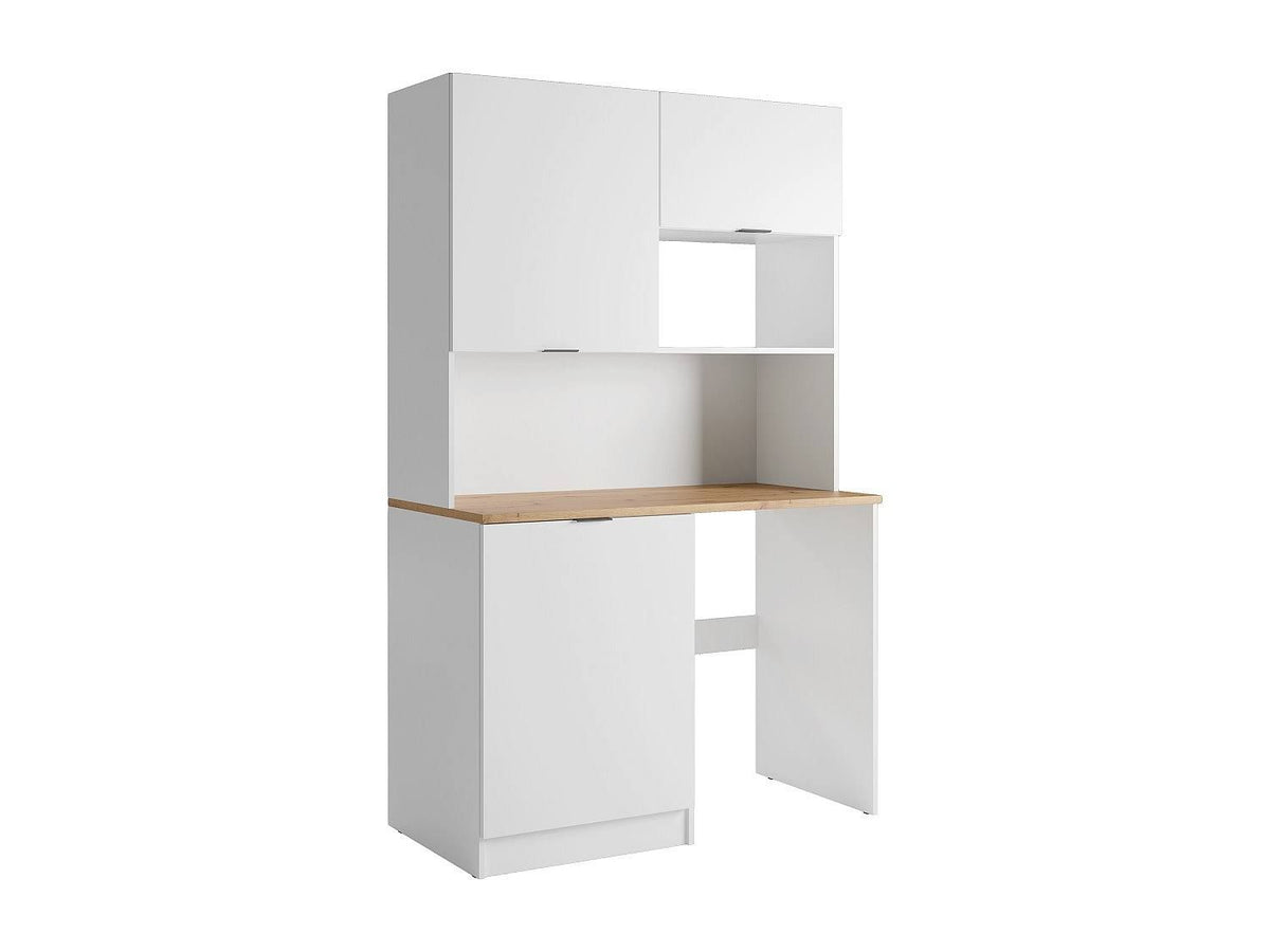 Vente-Unique Cuisine Complète Carmeo L.122.5 X L.60 X H.200 cm(Blanc/Bois)