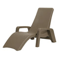 Chaise longue de jardin en résine marron(Marron)