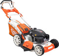 RURIS Power for Nature Tondeuse à Gazon Thermique RX555s Moteur Honda 5,2 CV, 202cc, 530mm, Sac 65l, propulsee Automatique, 5 in 1: Ramassage, Éjection Arrière et Latérale, Mulching, Nettoyage(Orange/Noir/Blanc)