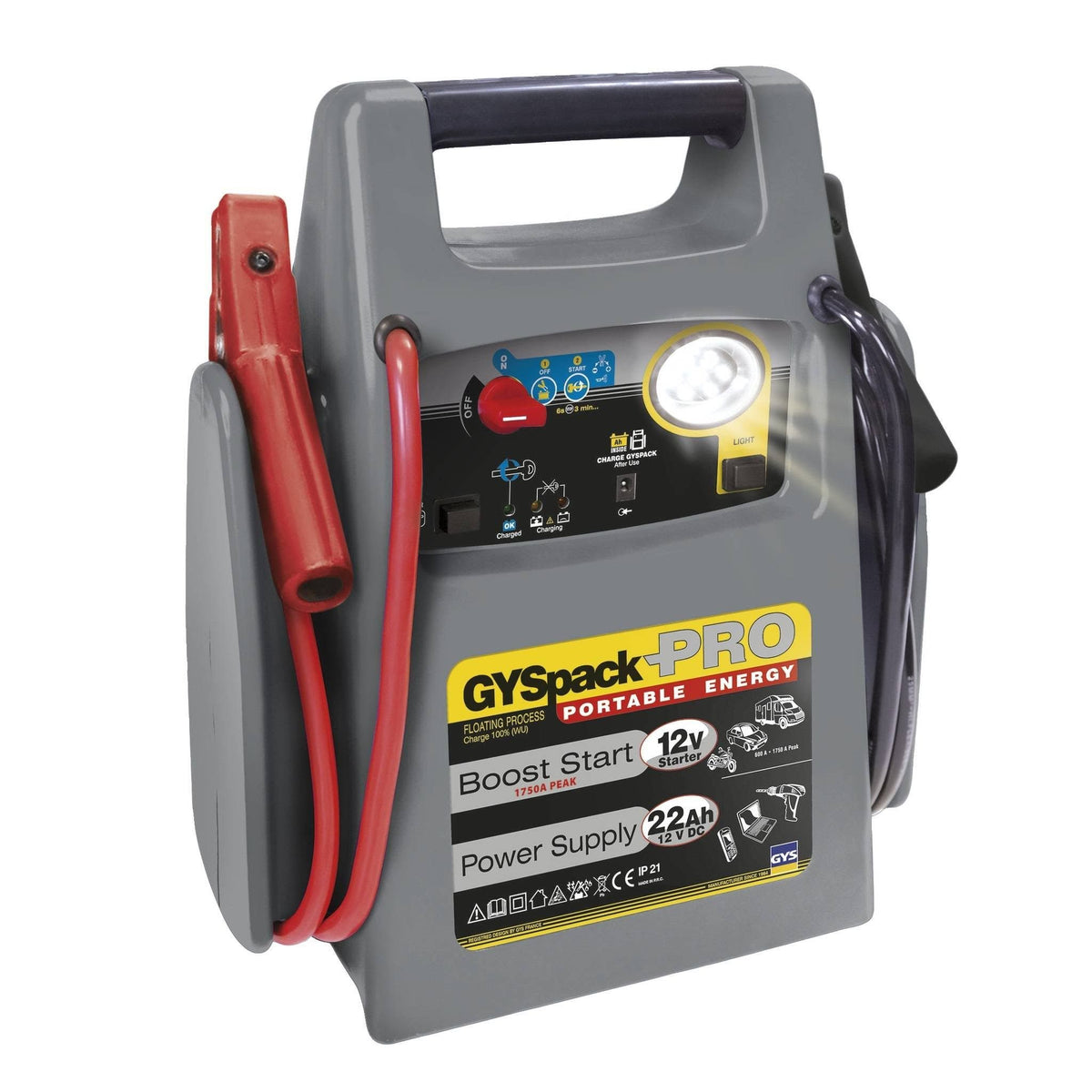 GYS Démarreur autonome GYSPACK PRO(Gris/Rouge/Noir)