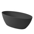 Baignoire autoportante ovale en acrylique noir mat 170x80x60 cm(Noir)