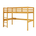Lit mezzanine en bois avec échelle(Naturel)