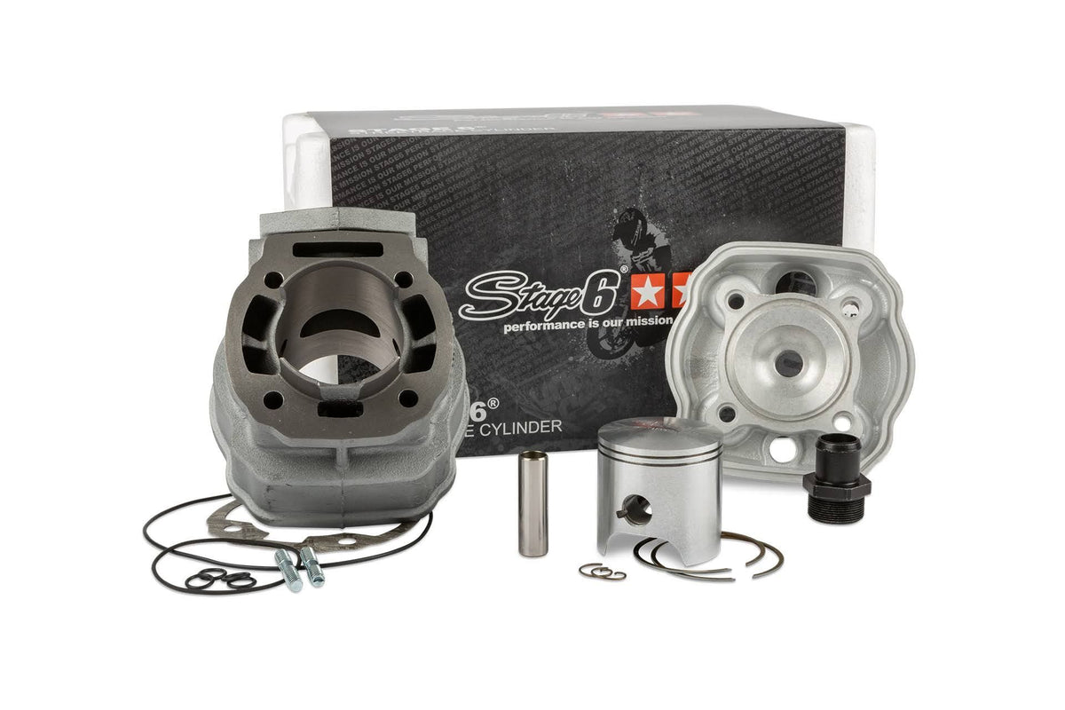 Kit cylindre Stage6 StreetRace 88 Fonte Derbi Euro 3 et 4(Gris/Argent)