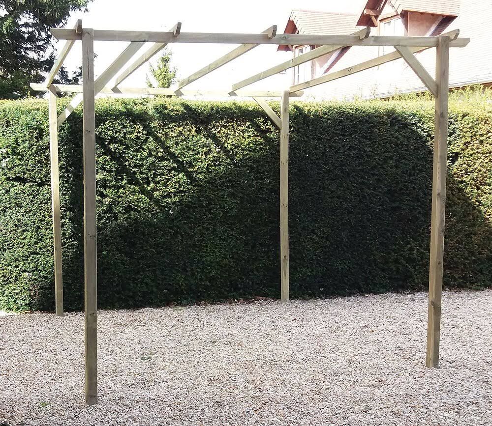 Pergola droite - bois - 3x3m(Bois Naturel)