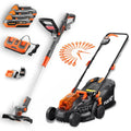 fuxtec Lot d'outils de jardin sans fil(Noir/Orange/Gris)