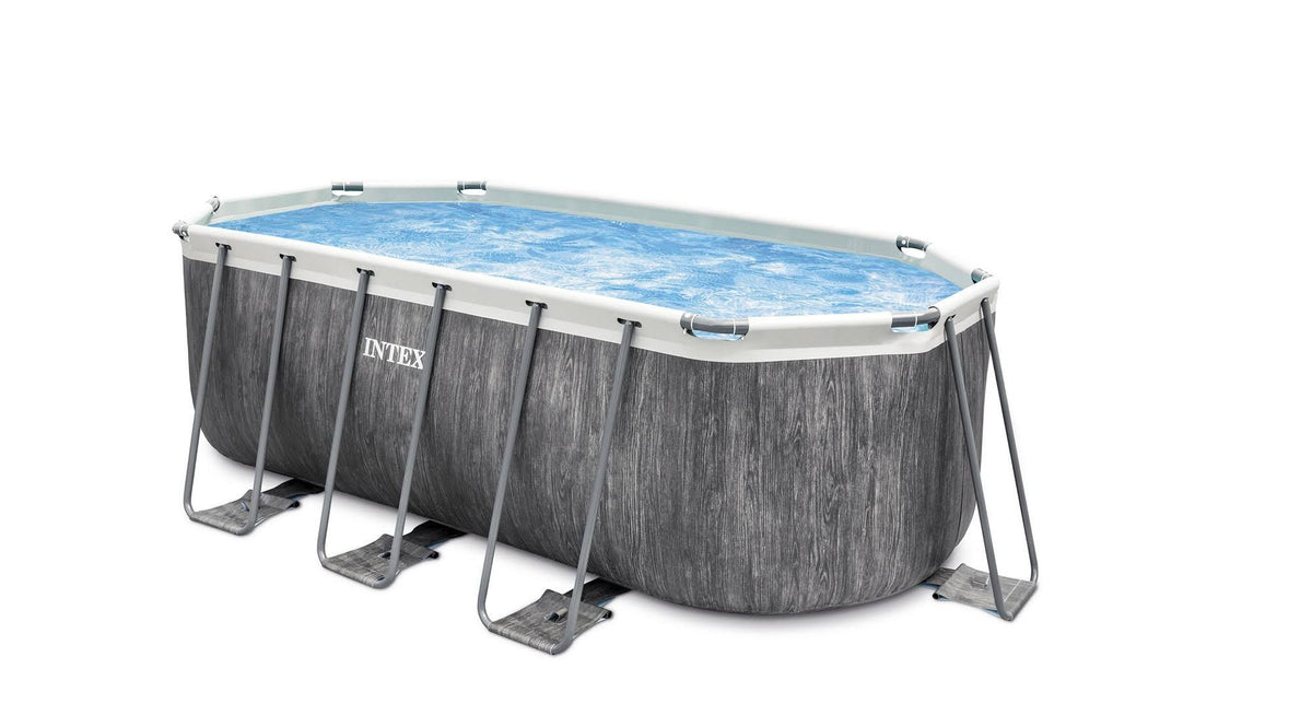 Piscine Intex Baltik ovale 4,00 x 2,00 x h1,22m(Gris)