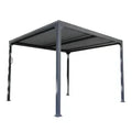 Pergola bioclimatique autoportante First II, aluminium gris anthracite 9m²