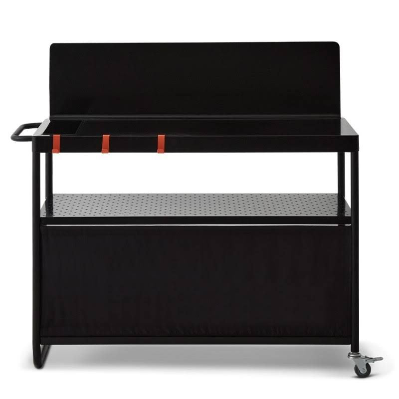 Brasero Chariot Infinite 100 pour plancha Noir en Acier(Noir/Orange)