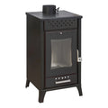 Poêle à bois Efesto 15 kW dans cheminée en acier peint h 91 cm