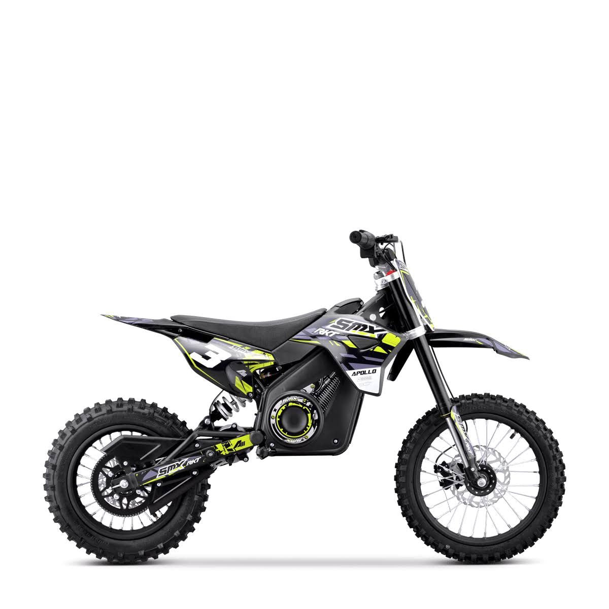 SMALLMX Dirt bike enfant électrique smx rkt 1300w brushless Vert(Noir/Vert)