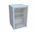 METRO Professional réfrigérateur à boissons GSC2125, plastique/métal/verre, 54.5x54x84cm, 118 L, froid ventilé statique, avec serrure, Blanc(Blanc)