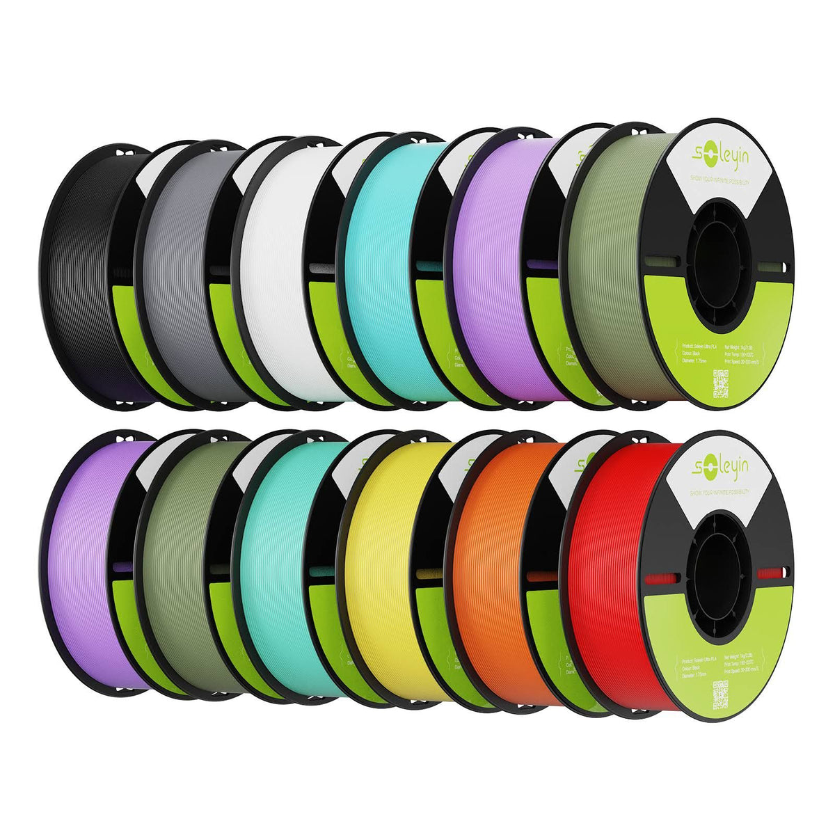 12KG Soleyin Ultra PLA - Noir / Blanc